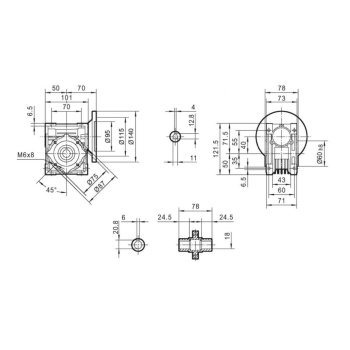 Przekładnia MPRV 040 1/30 63B5